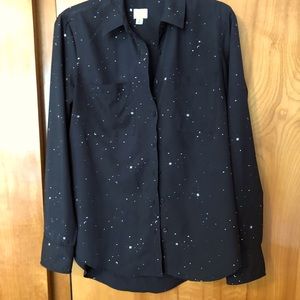 A New Day black button down w/stars